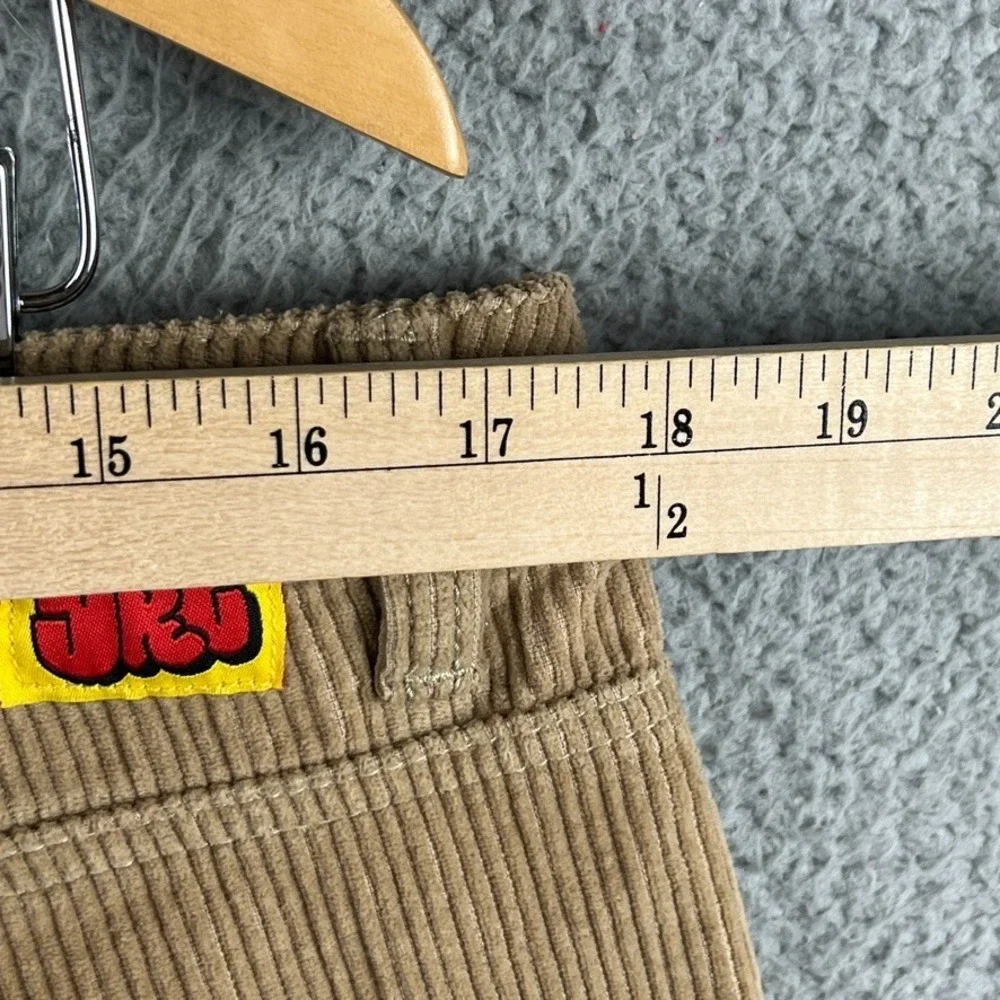 NWD Empyre Corduroy‎ Sk8 Pants Mens 34 Khaki Beige Loose Fit Cord Skater 34x30
